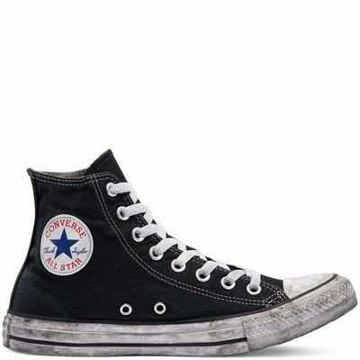 Converse Chuck Taylor All Star Canvas Smoke - Naisten Matalavartiset Tennarit - Mustat/Valkoinen